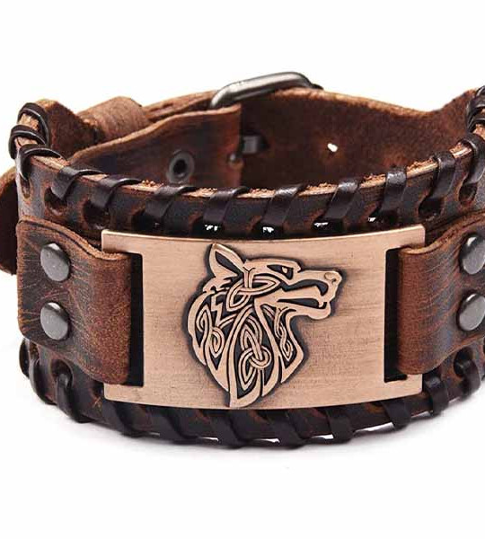 Bracelet Wolf Fenrir - Vintage Nordic Scandinavian Talisman - Gothic Bracelet for Celtic Pagan