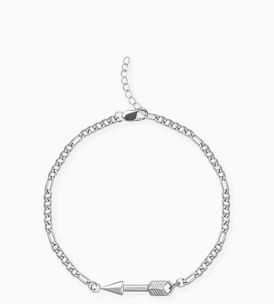 Men 925 Sterling Silver Rhodium Plated Bracelet